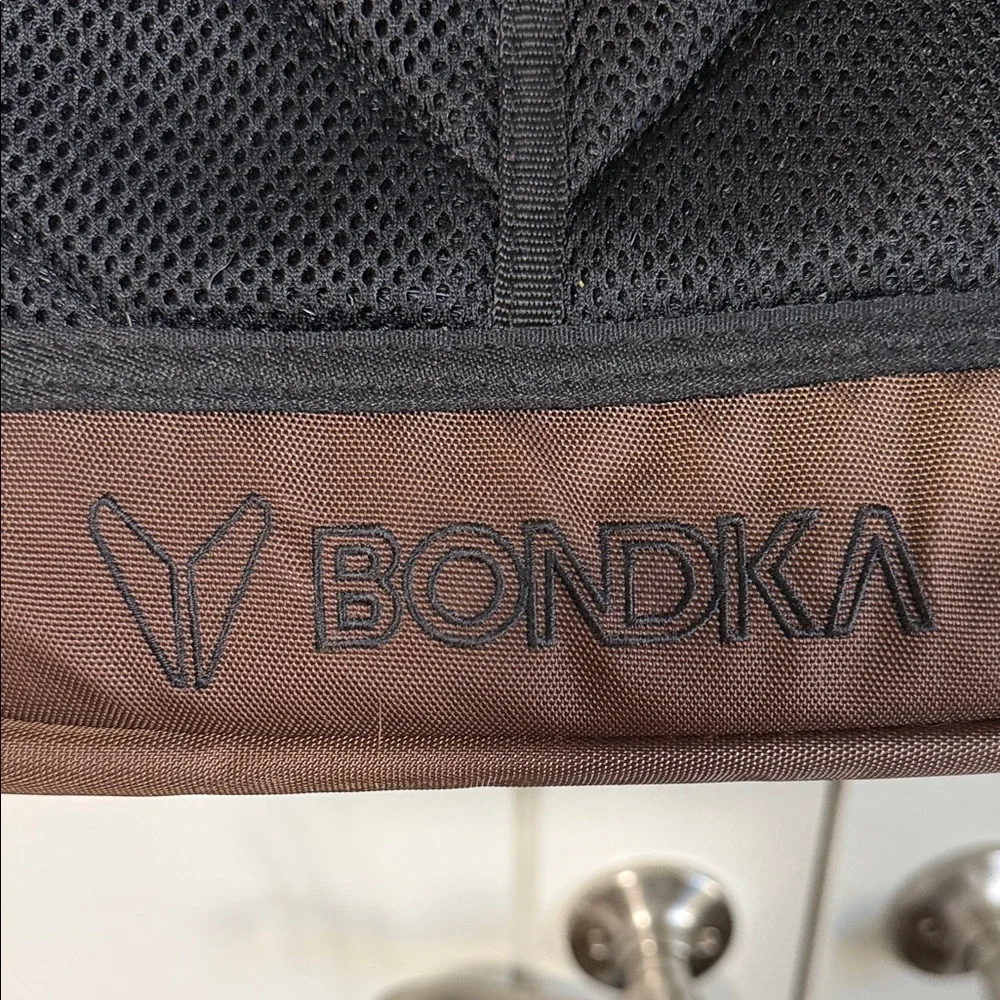 Bondka Stylish Gray and Brown Backpack like new